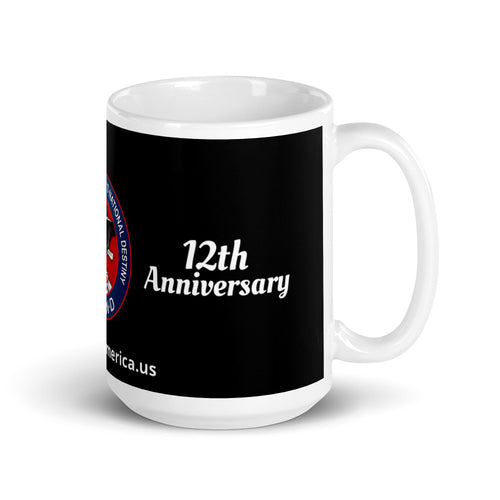12th Anniversary - White glossy mug